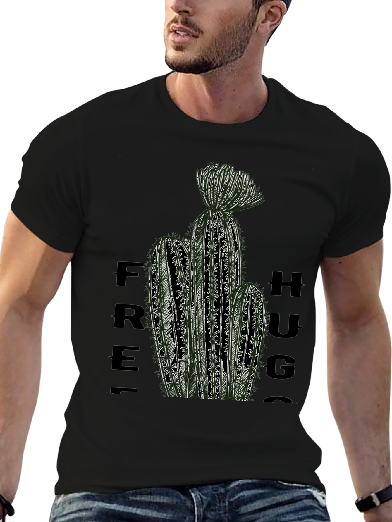 Free Hugs Cactus T-Shirt - Unique Graphic Tee