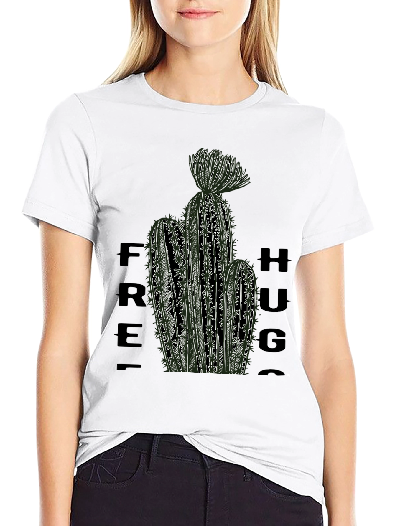 Free Hugs Cactus T-Shirt - Unique Graphic Tee