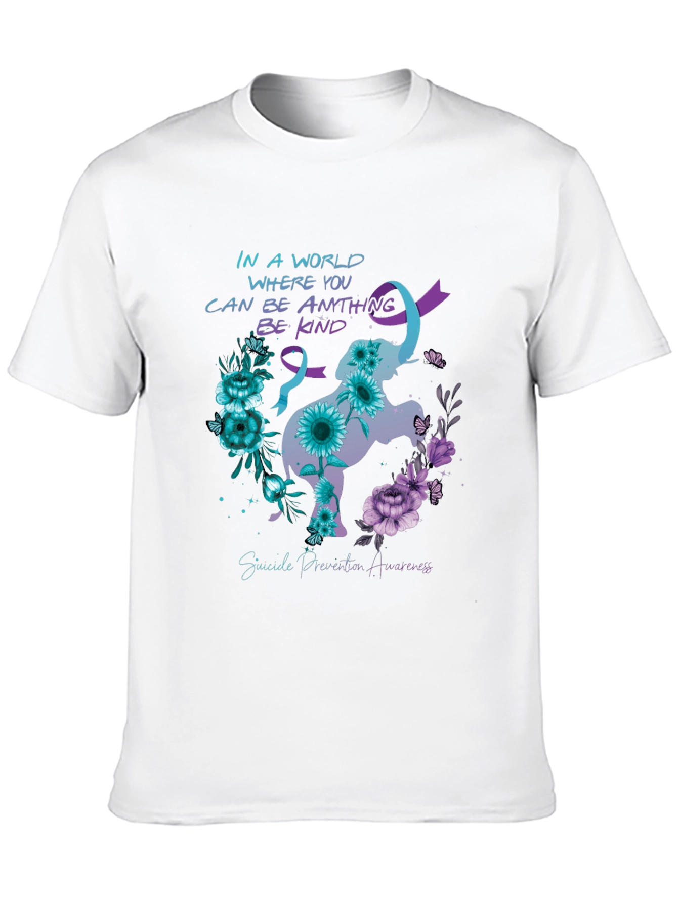 Suicide Prevention Awareness Elephant Graphic Tee