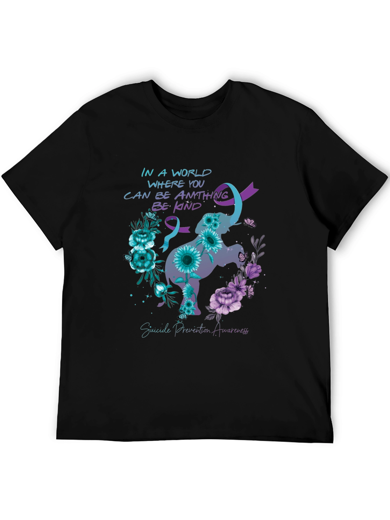 Suicide Prevention Awareness Elephant Graphic Tee