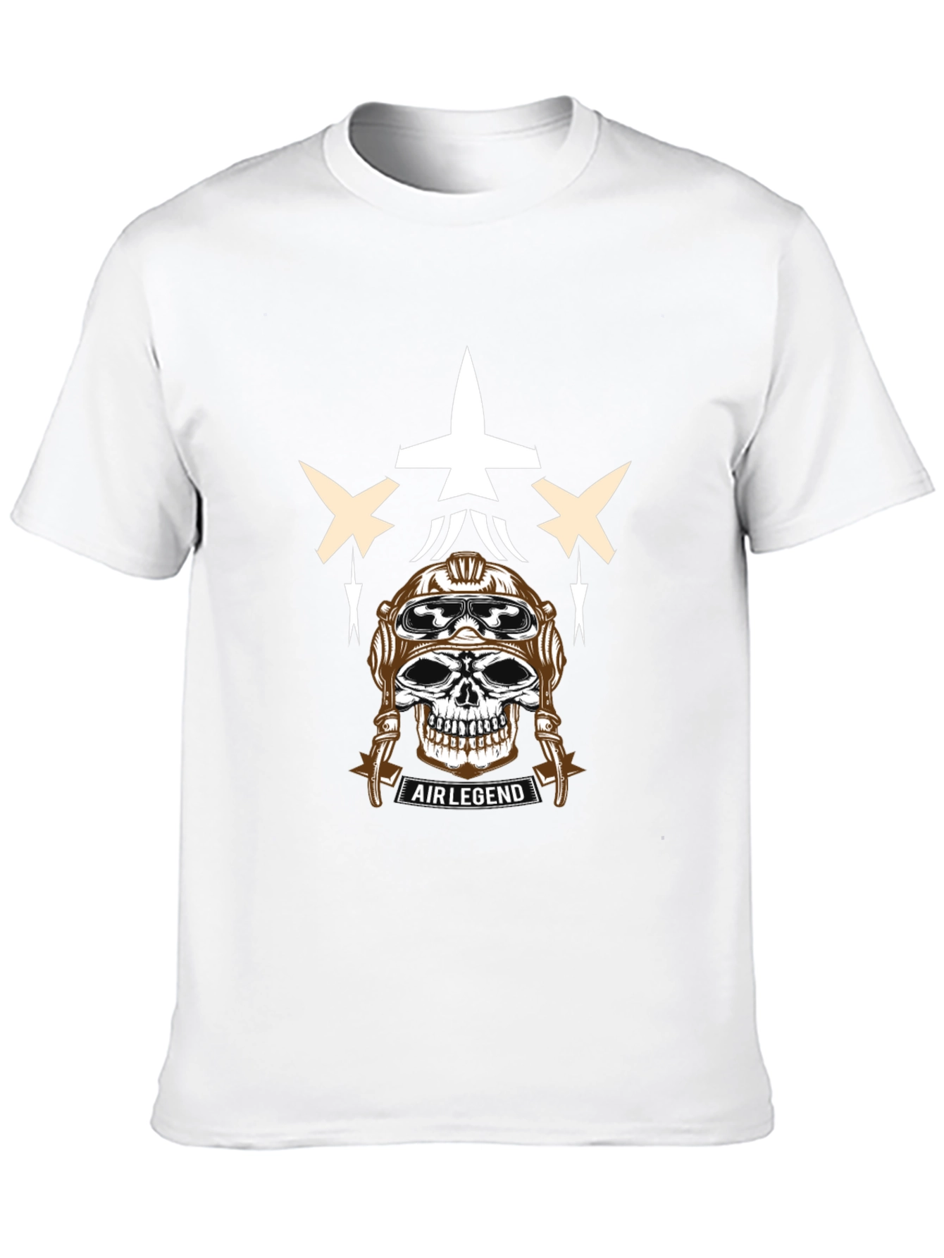 Air Legend Pilot Skull Graphic T-Shirt - Black