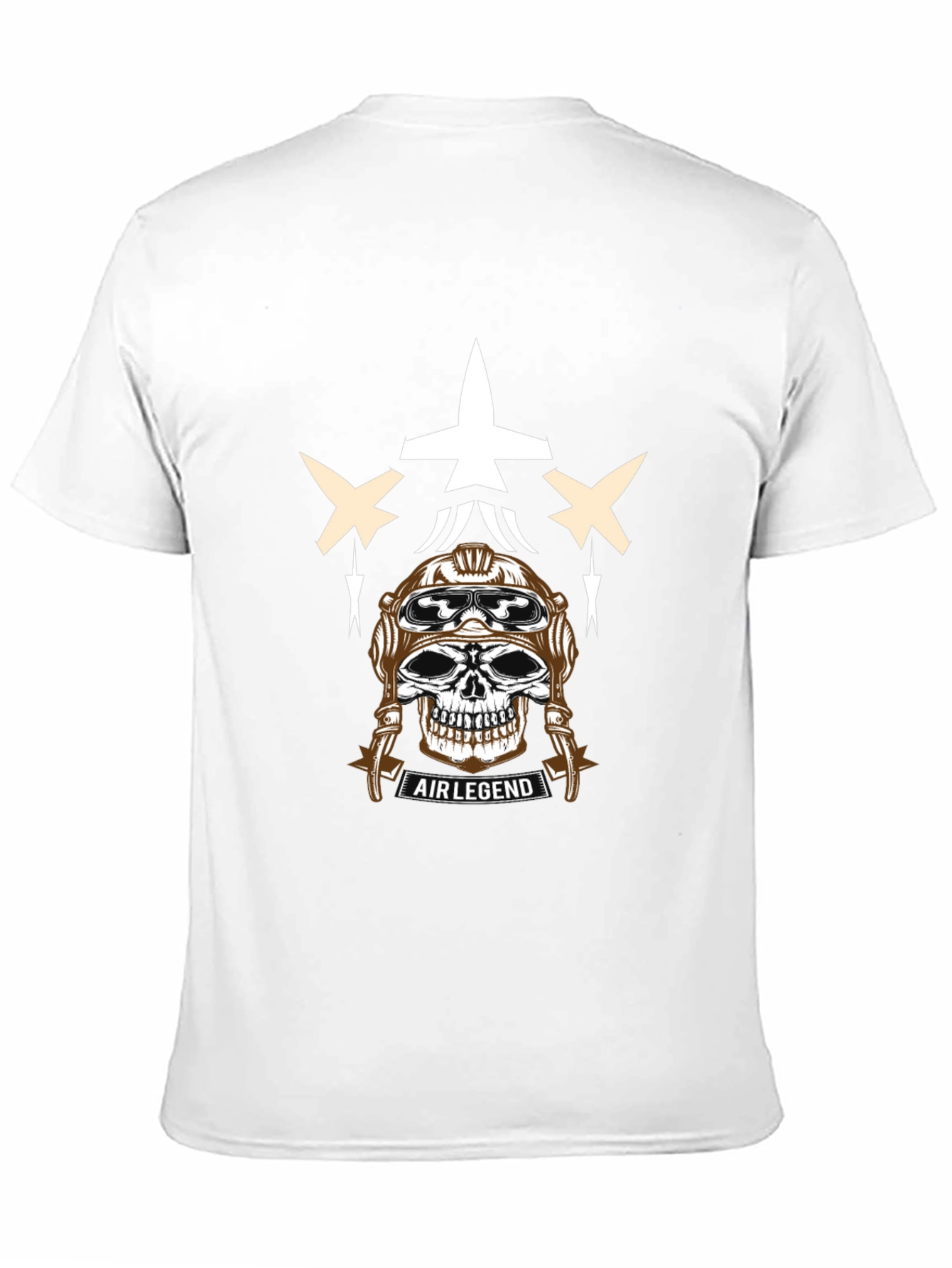Air Legend Pilot Skull Graphic T-Shirt - Black