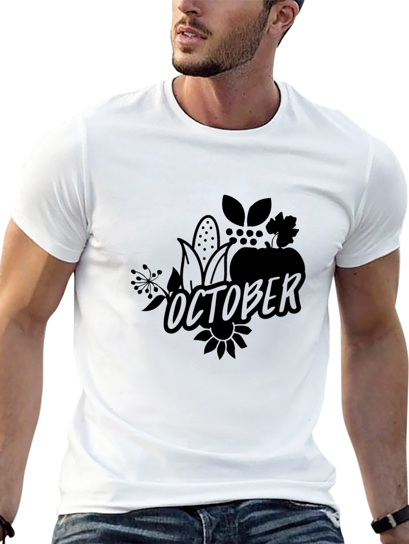 October Harvest Black T-Shirt