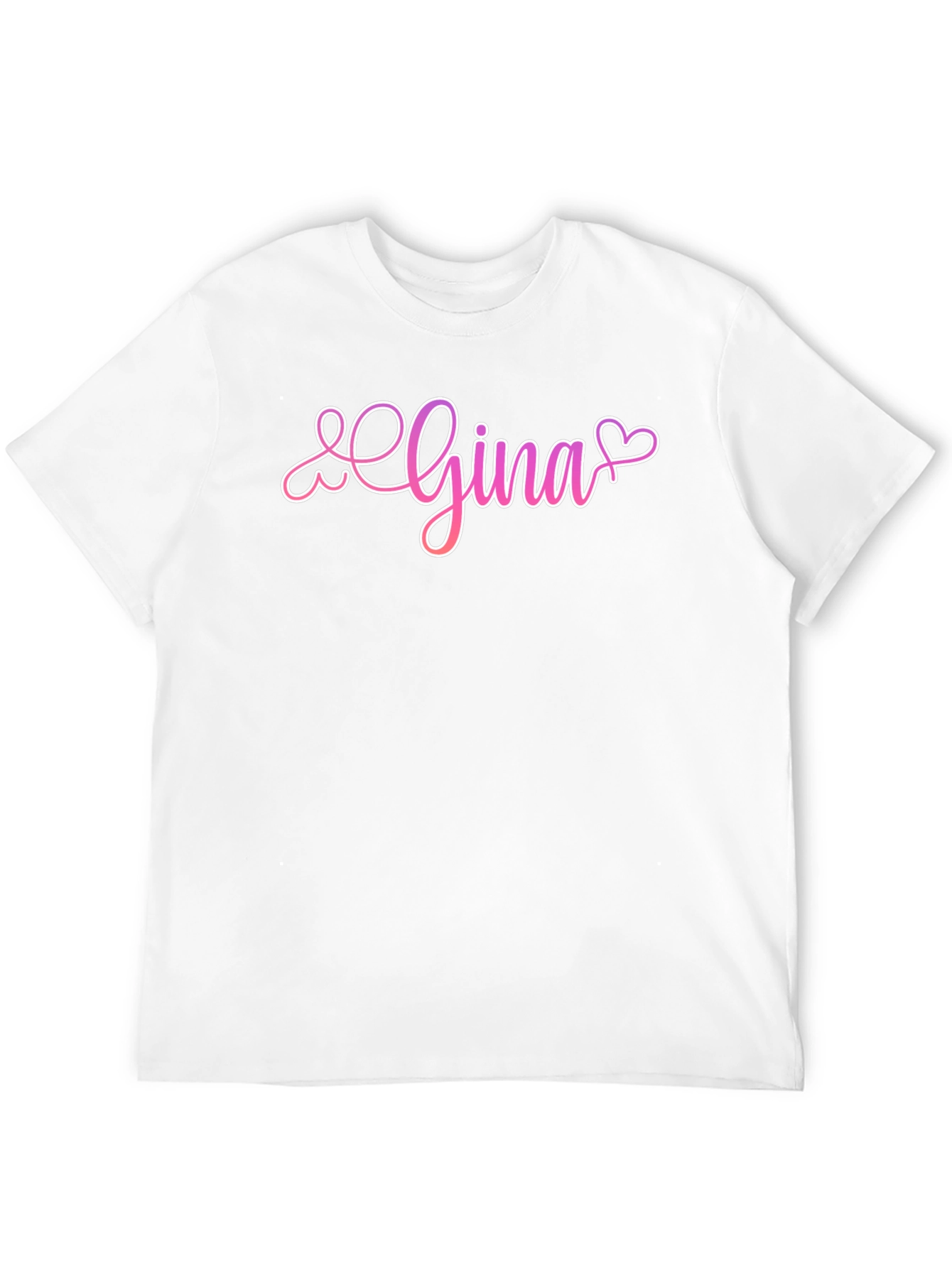 Gina Heart Script Black T-Shirt