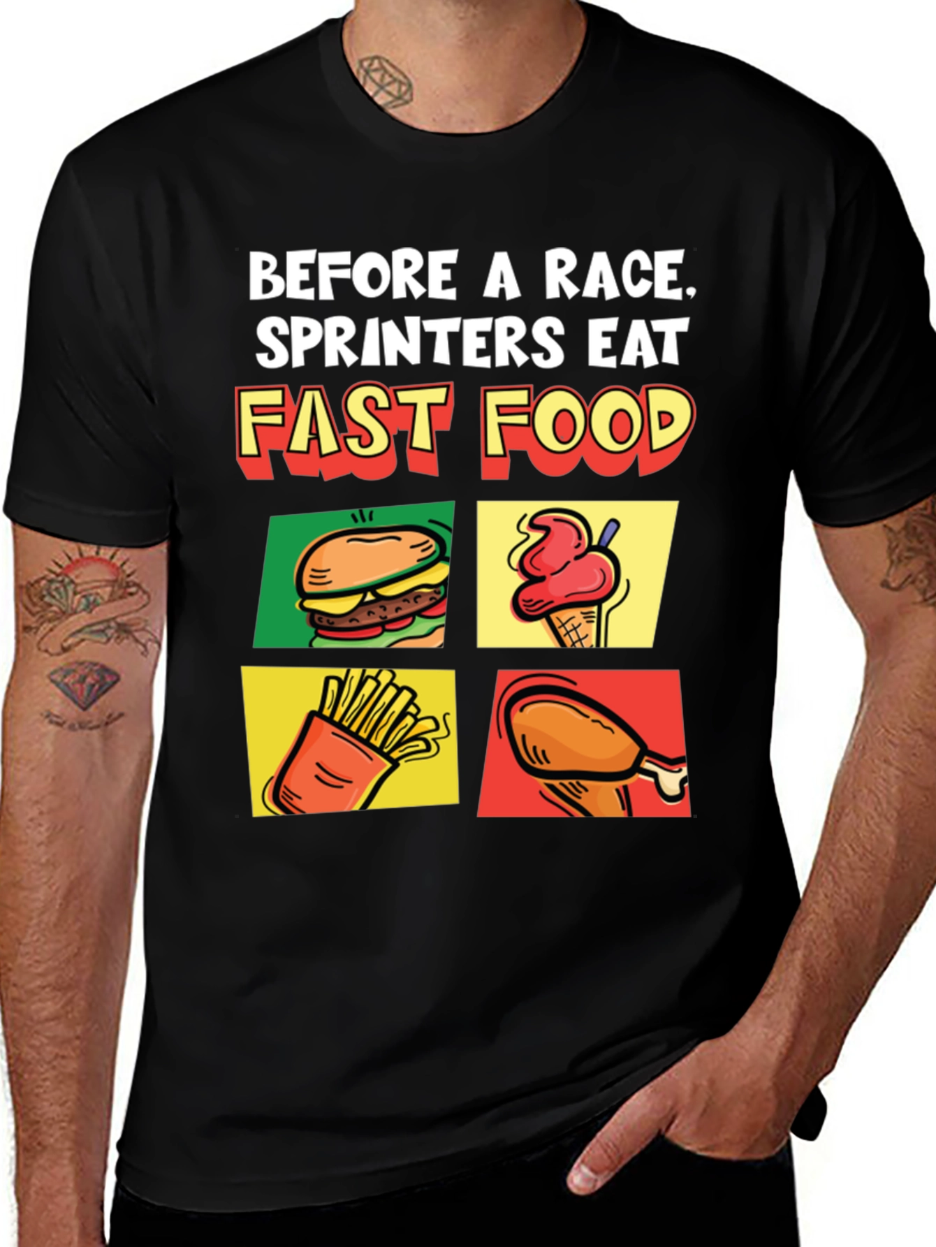 Funny Fast Food Sprinter T-Shirt