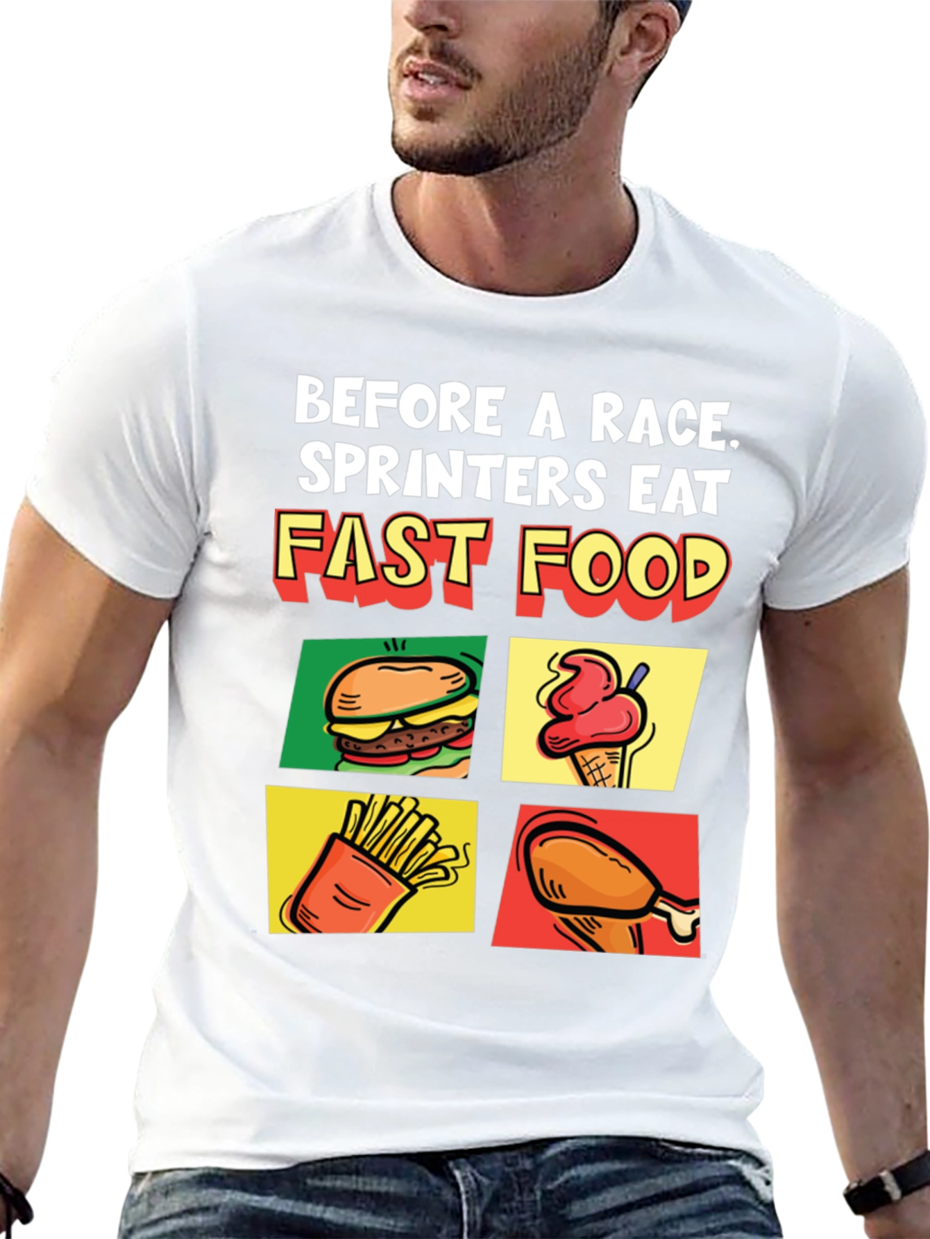 Funny Fast Food Sprinter T-Shirt
