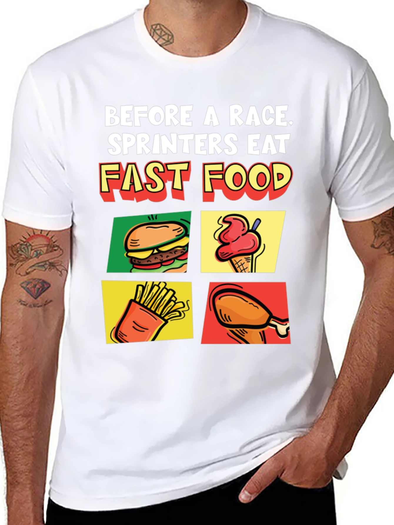 Funny Fast Food Sprinter T-Shirt