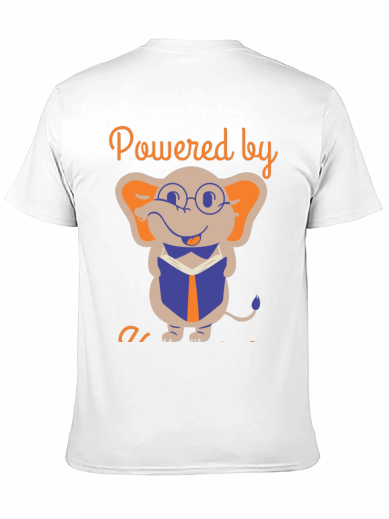Powered By Books T-Shirt - Elephant Reader Graphic Tee