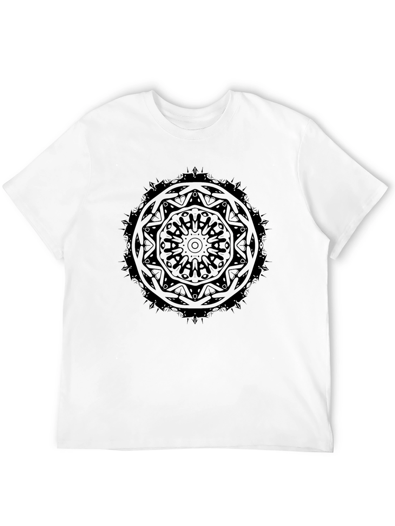 Black Mandala Graphic T-Shirt - Stylish Everyday Wear
