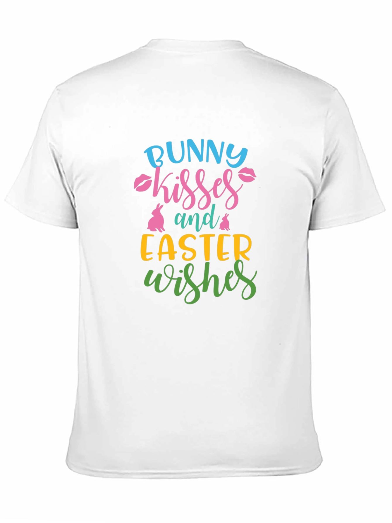 Bunny Kisses Easter Wishes Graphic T-Shirt
