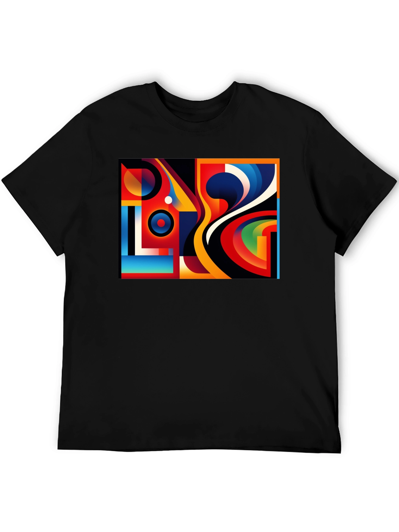 Abstract Art Graphic Black T-Shirt
