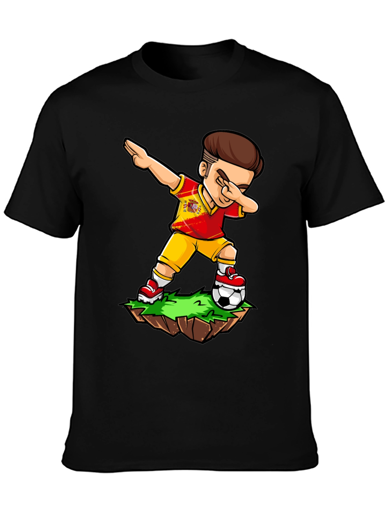 Spain Soccer Dab T-Shirt - Novelty Graphic Tee