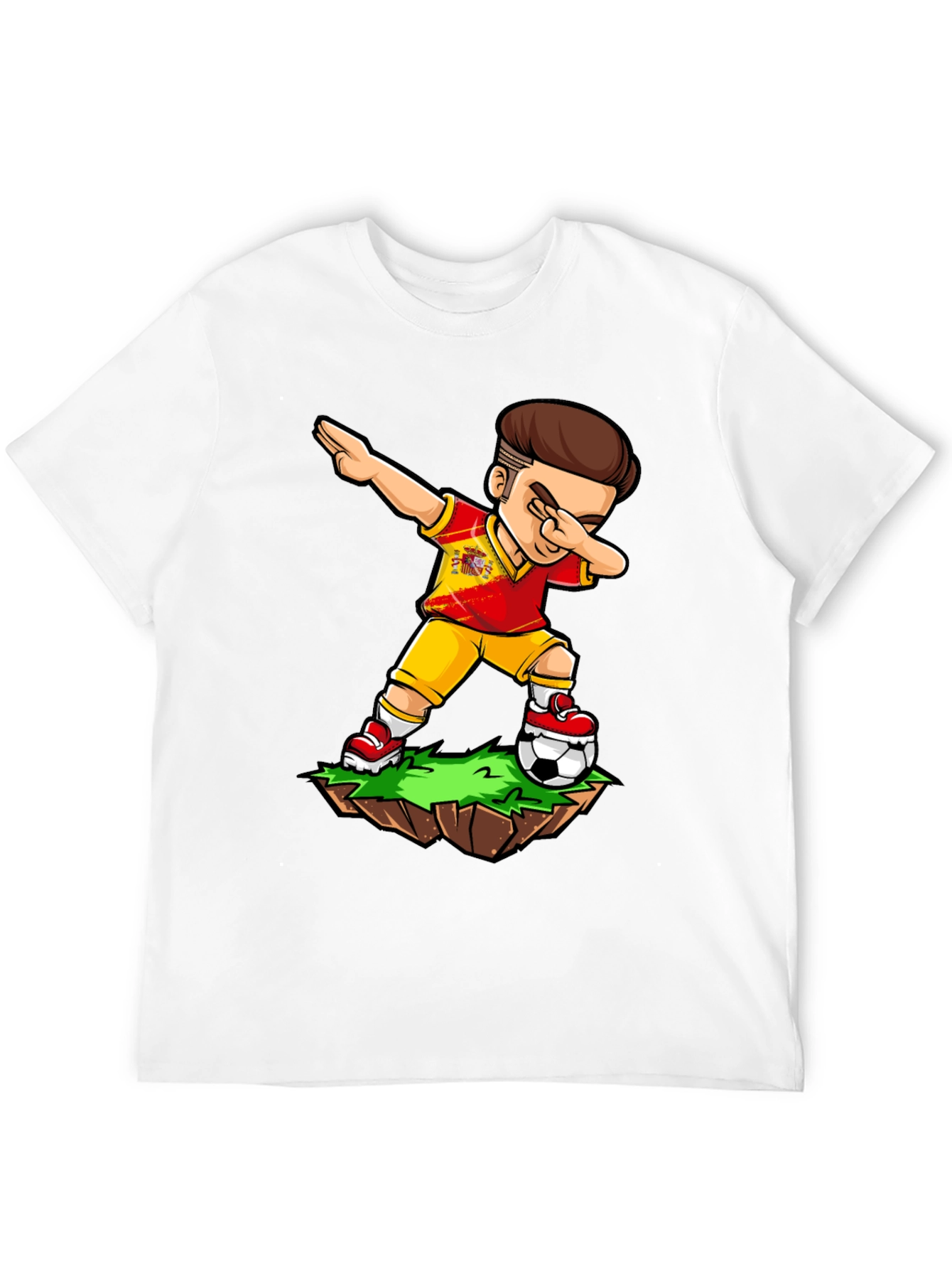 Spain Soccer Dab T-Shirt - Novelty Graphic Tee