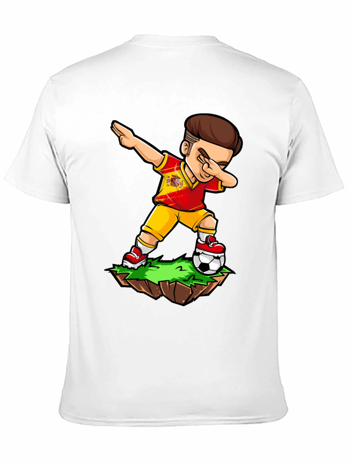 Spain Soccer Dab T-Shirt - Novelty Graphic Tee