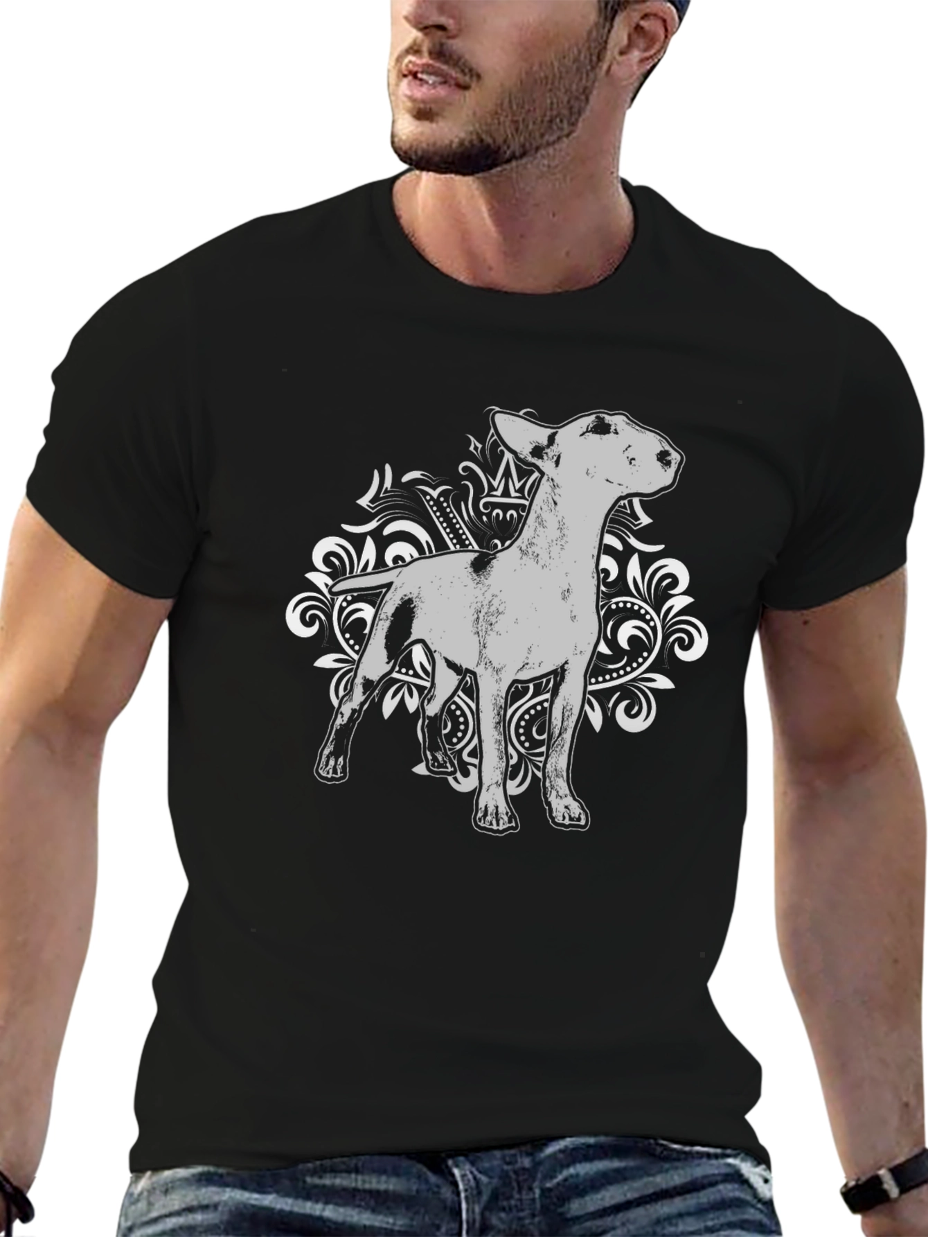 Dog Graphic Tee - Bull Terrier Design