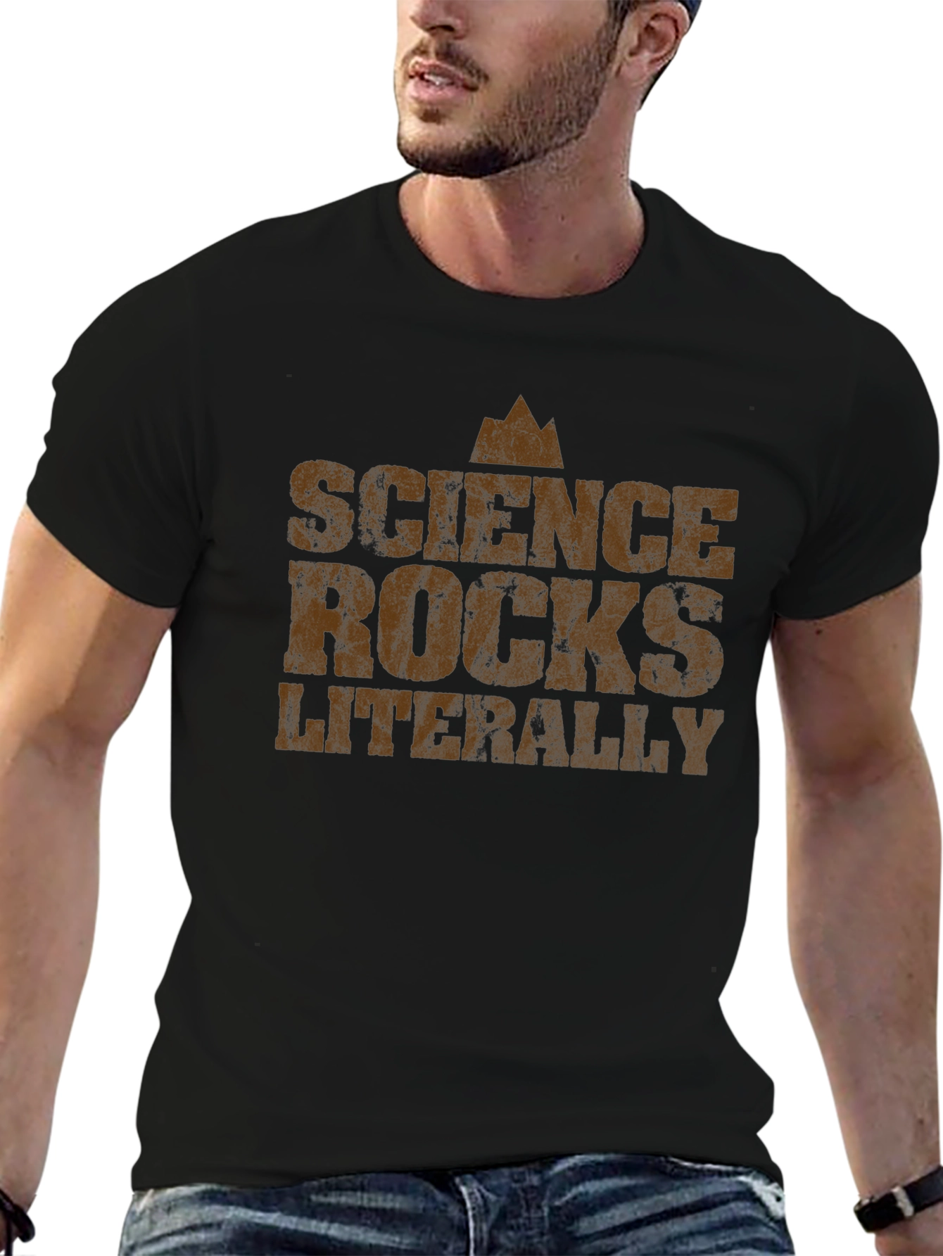 Science Rocks Literally Graphic Tee - Black