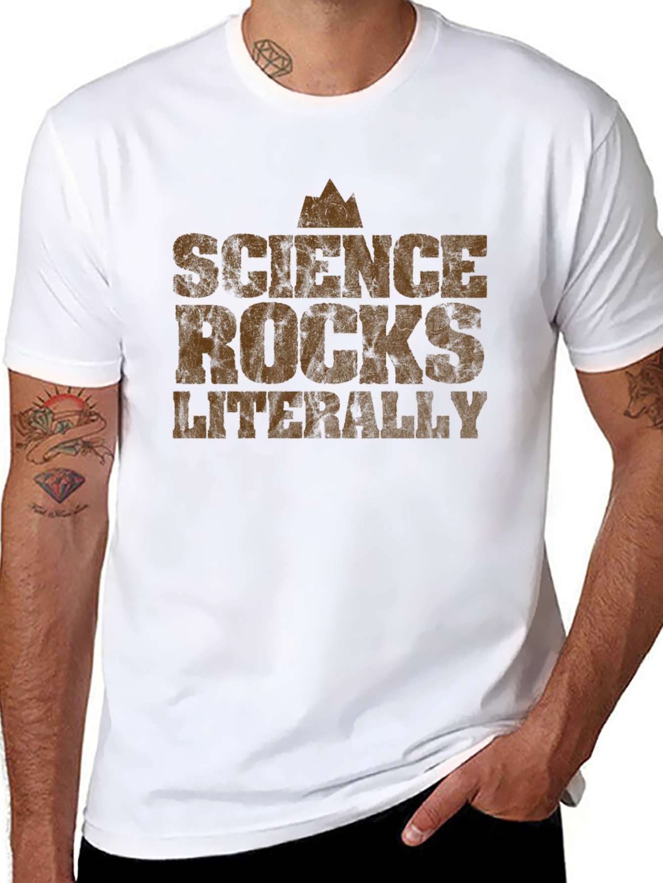 Science Rocks Literally Graphic Tee - Black