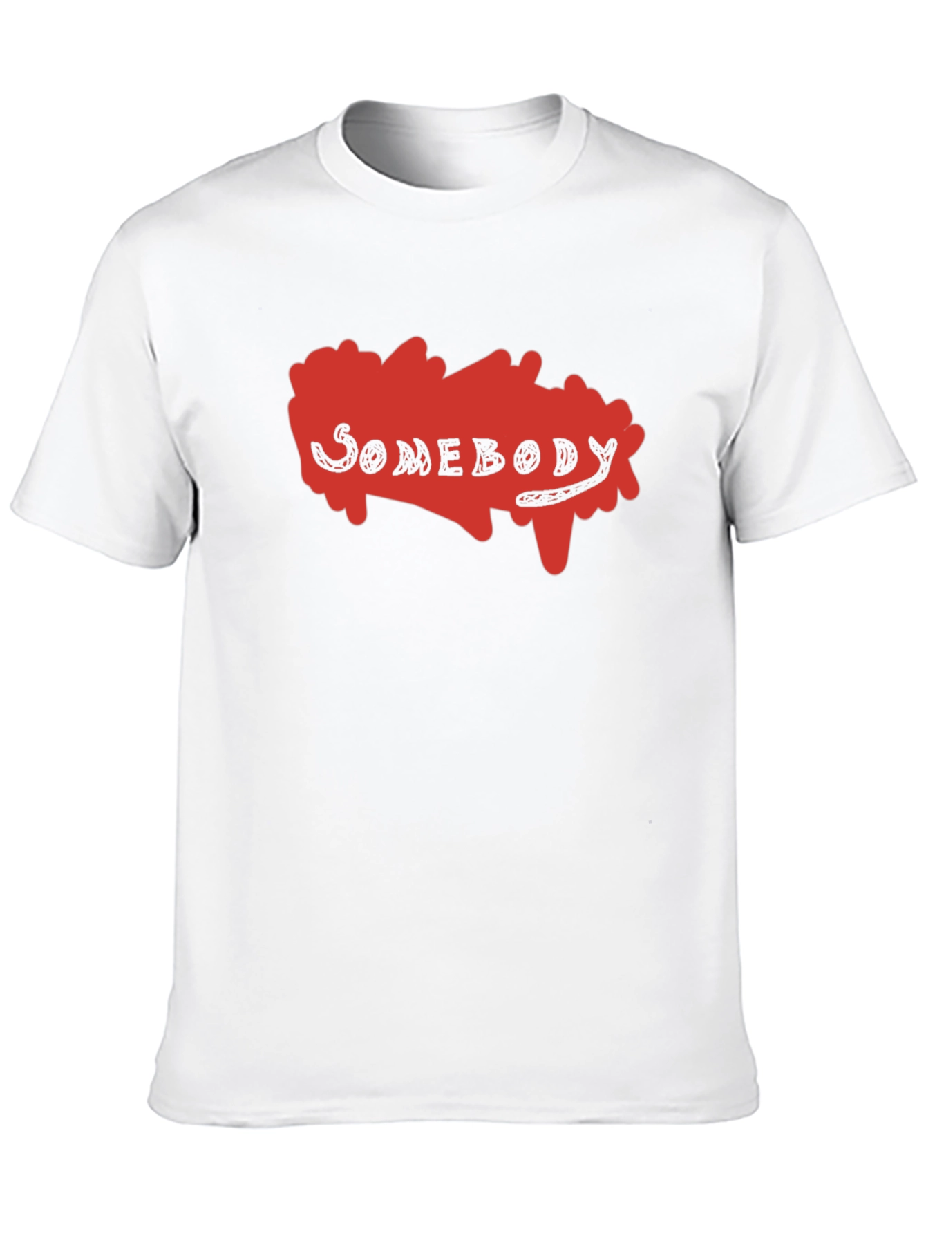 Somebody Graphic Print T-Shirt - Black