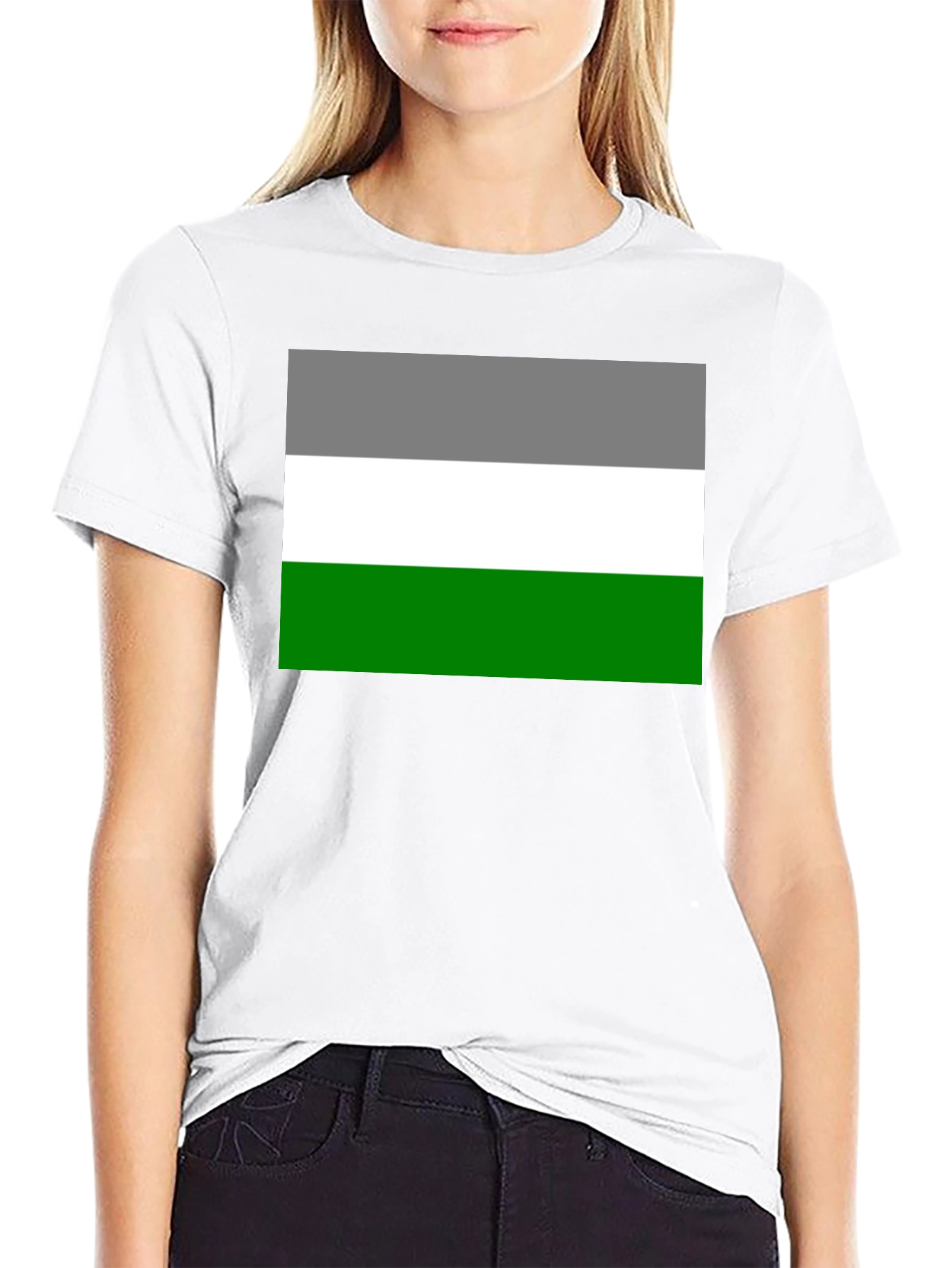 Aromantic Pride Flag T-Shirt - Black