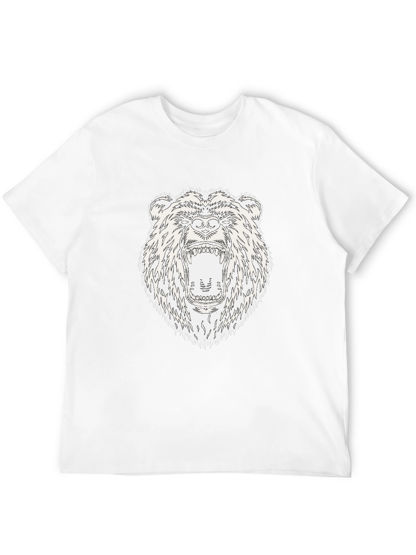 Roaring Bear Graphic Black T-Shirt