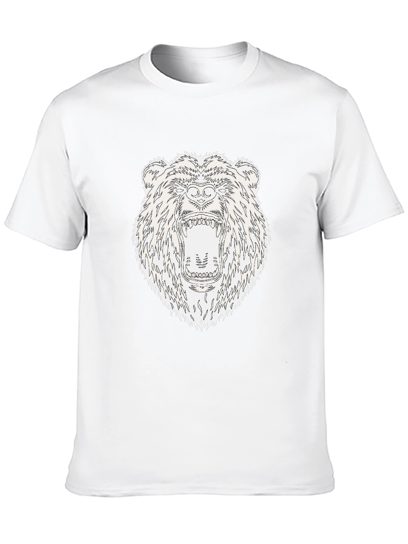 Roaring Bear Graphic Black T-Shirt