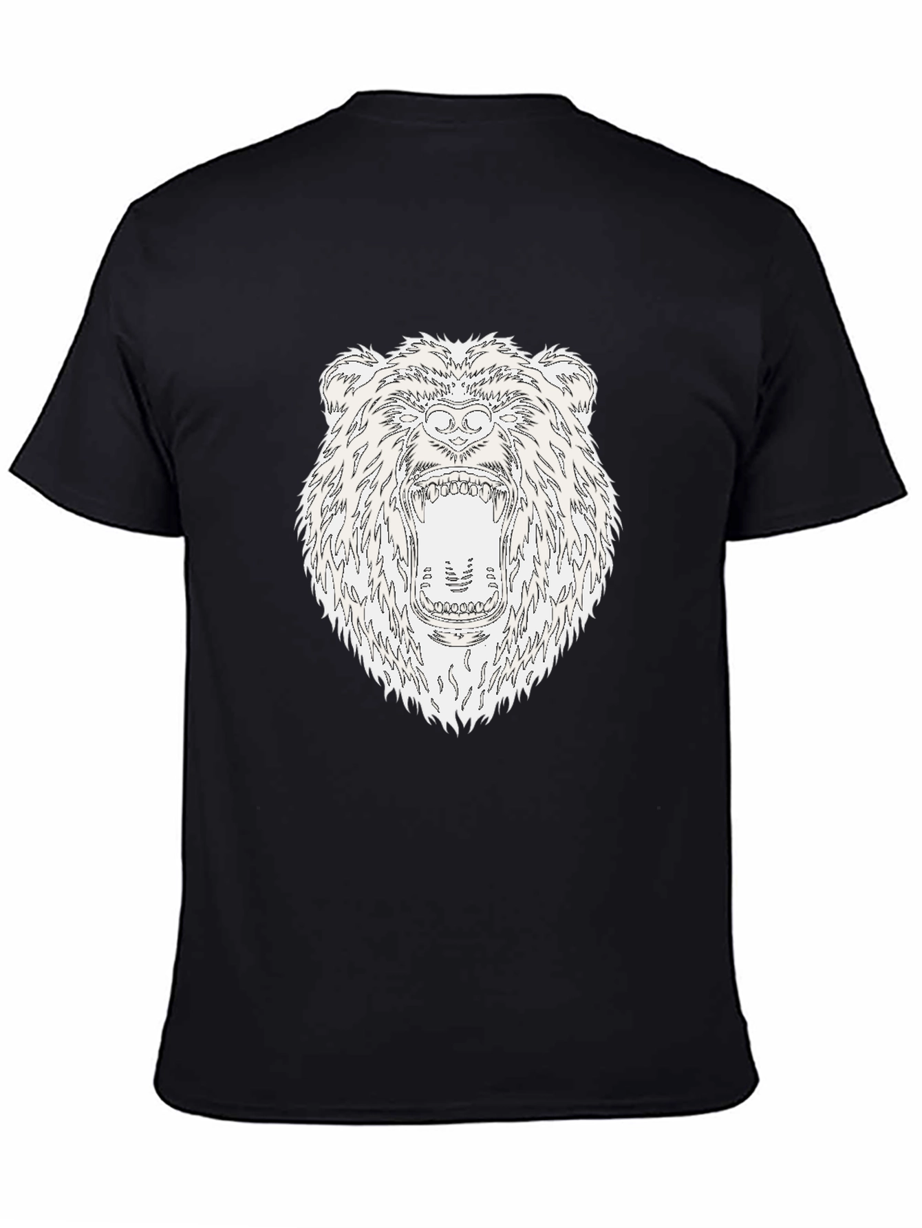 Roaring Bear Graphic Black T-Shirt