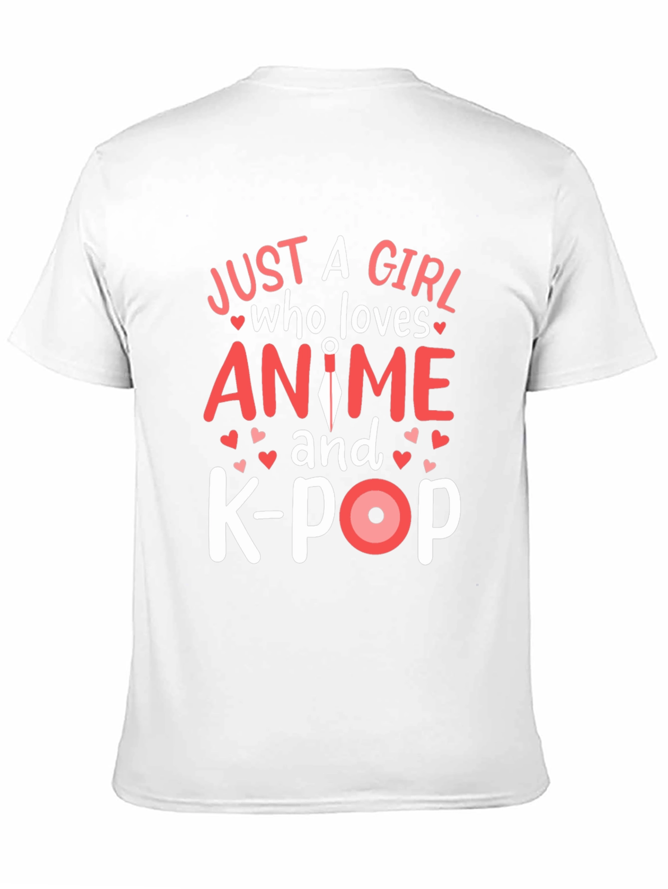 Anime and K-Pop Girls Black T-Shirt
