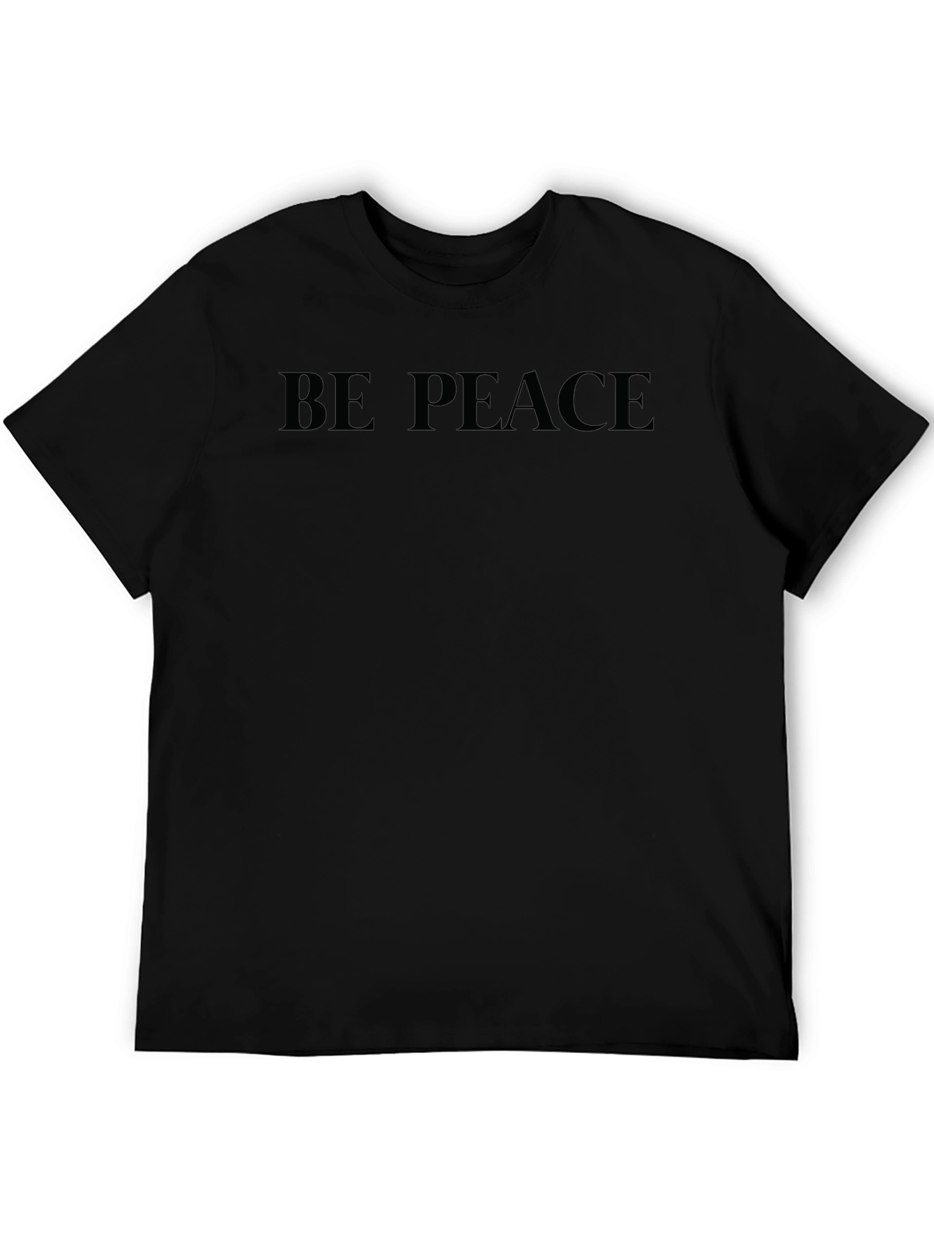 Be Peace Graphic Tee - Black Crew Neck T-Shirt