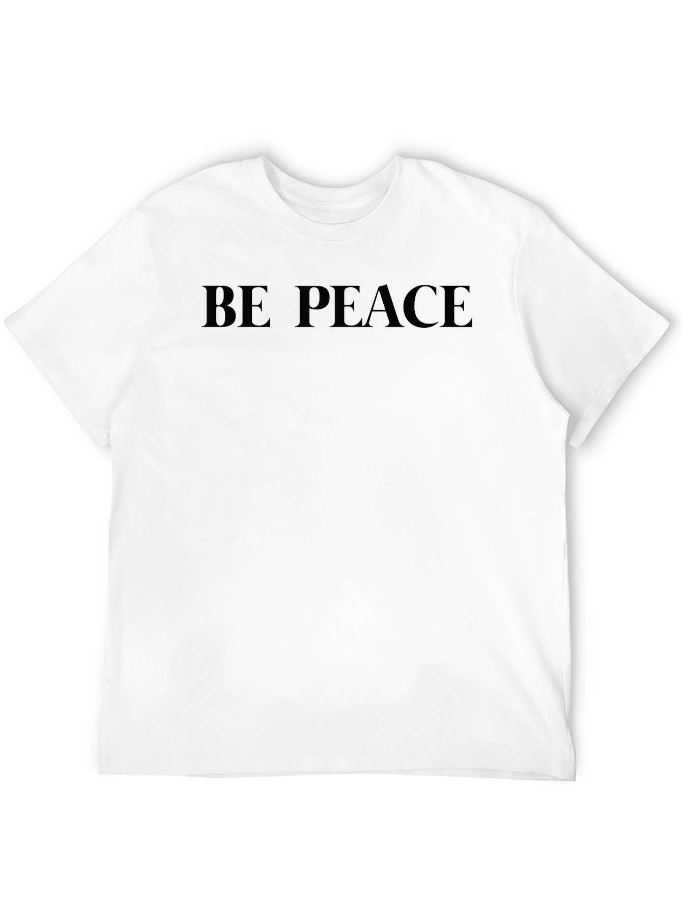 Be Peace Graphic Tee - Black Crew Neck T-Shirt