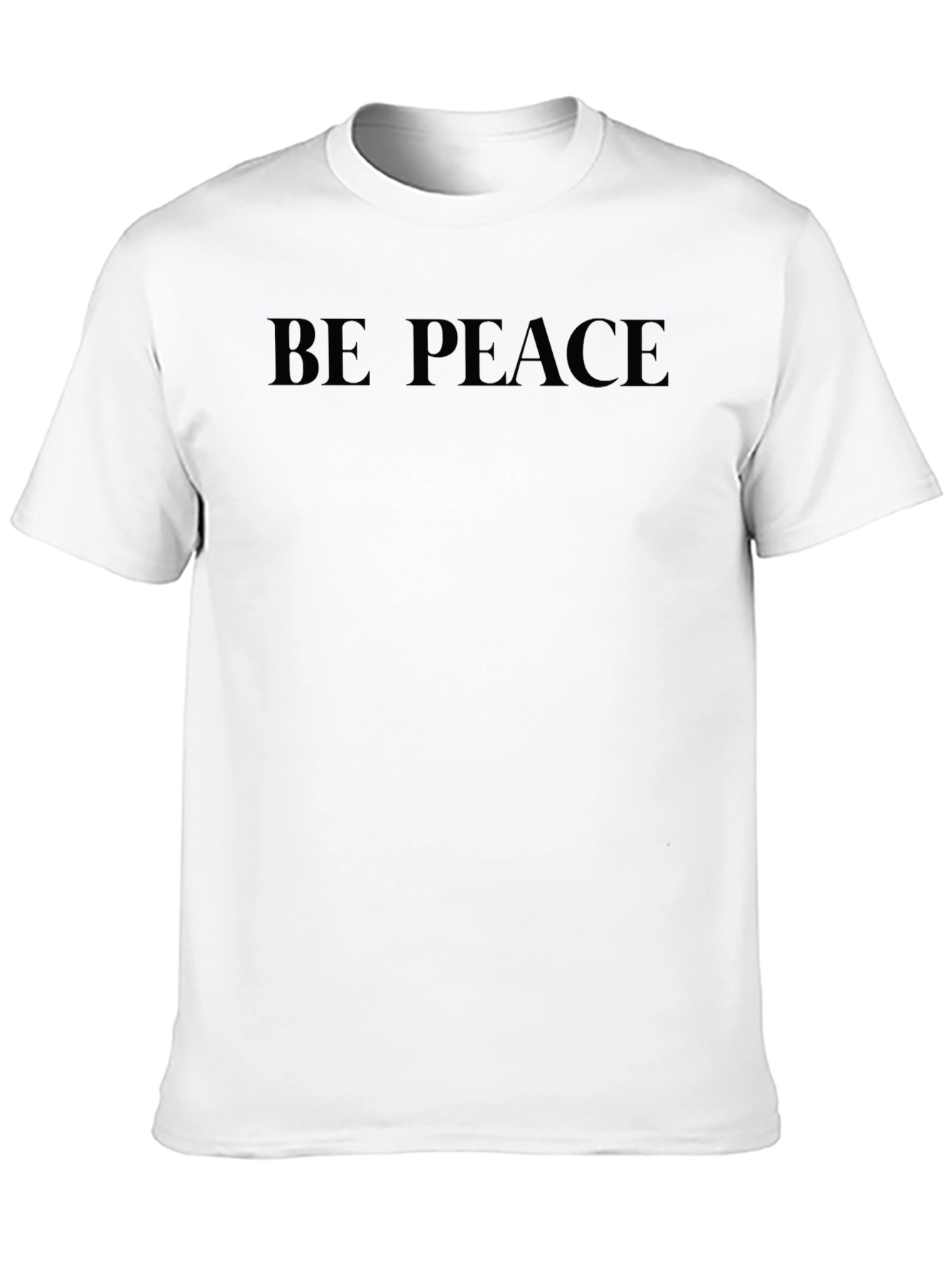 Be Peace Graphic Tee - Black Crew Neck T-Shirt