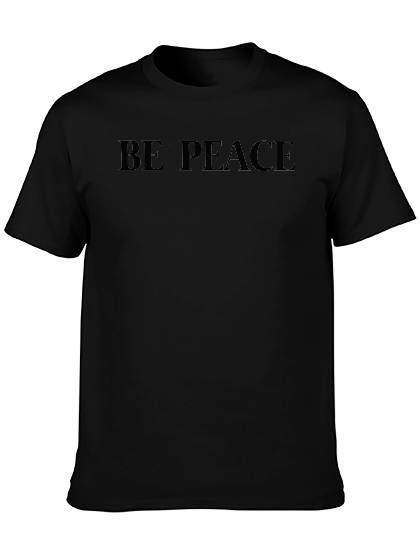 Be Peace Graphic Tee - Black Crew Neck T-Shirt