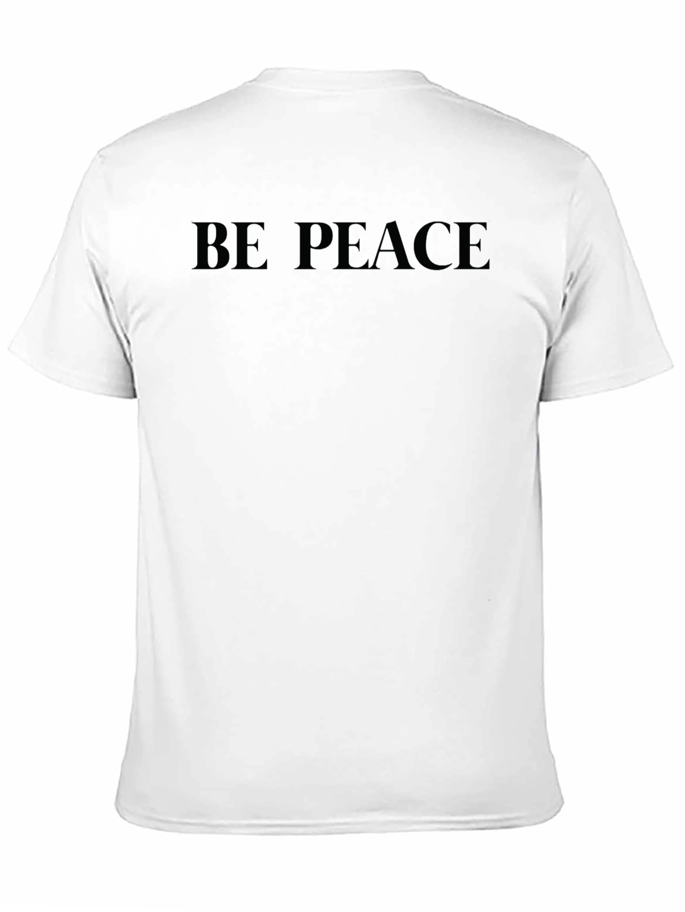 Be Peace Graphic Tee - Black Crew Neck T-Shirt