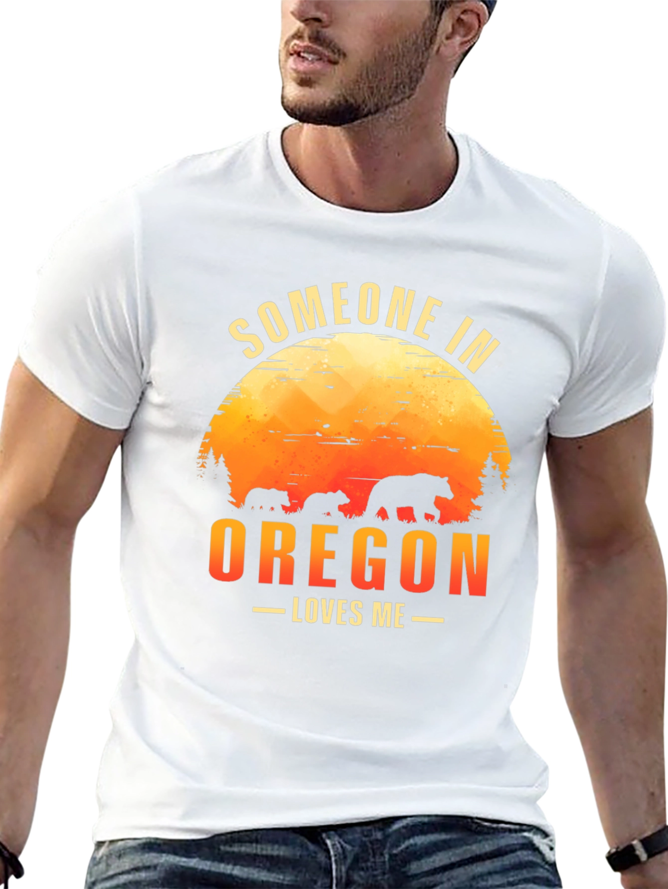 Oregon Bear Lover T-Shirt - Black Graphic Tee