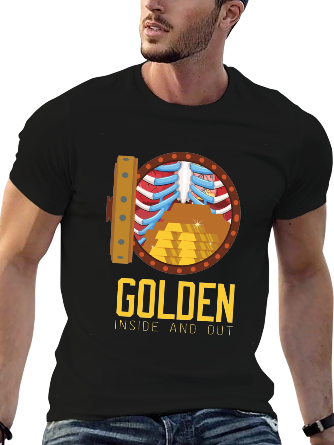 Golden Inside & Out Graphic Tee - Bold Style