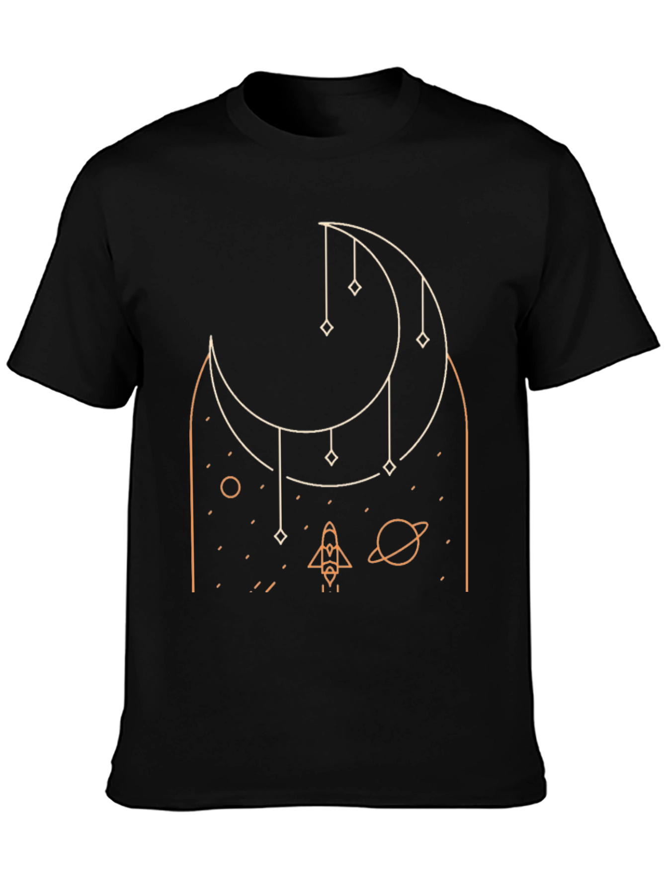 Cosmic Dreams Black Graphic Tee