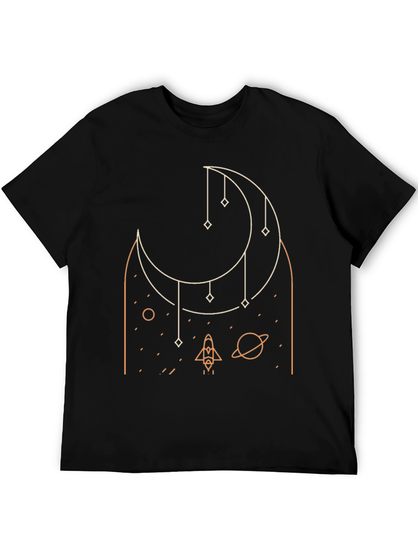 Cosmic Dreams Black Graphic Tee