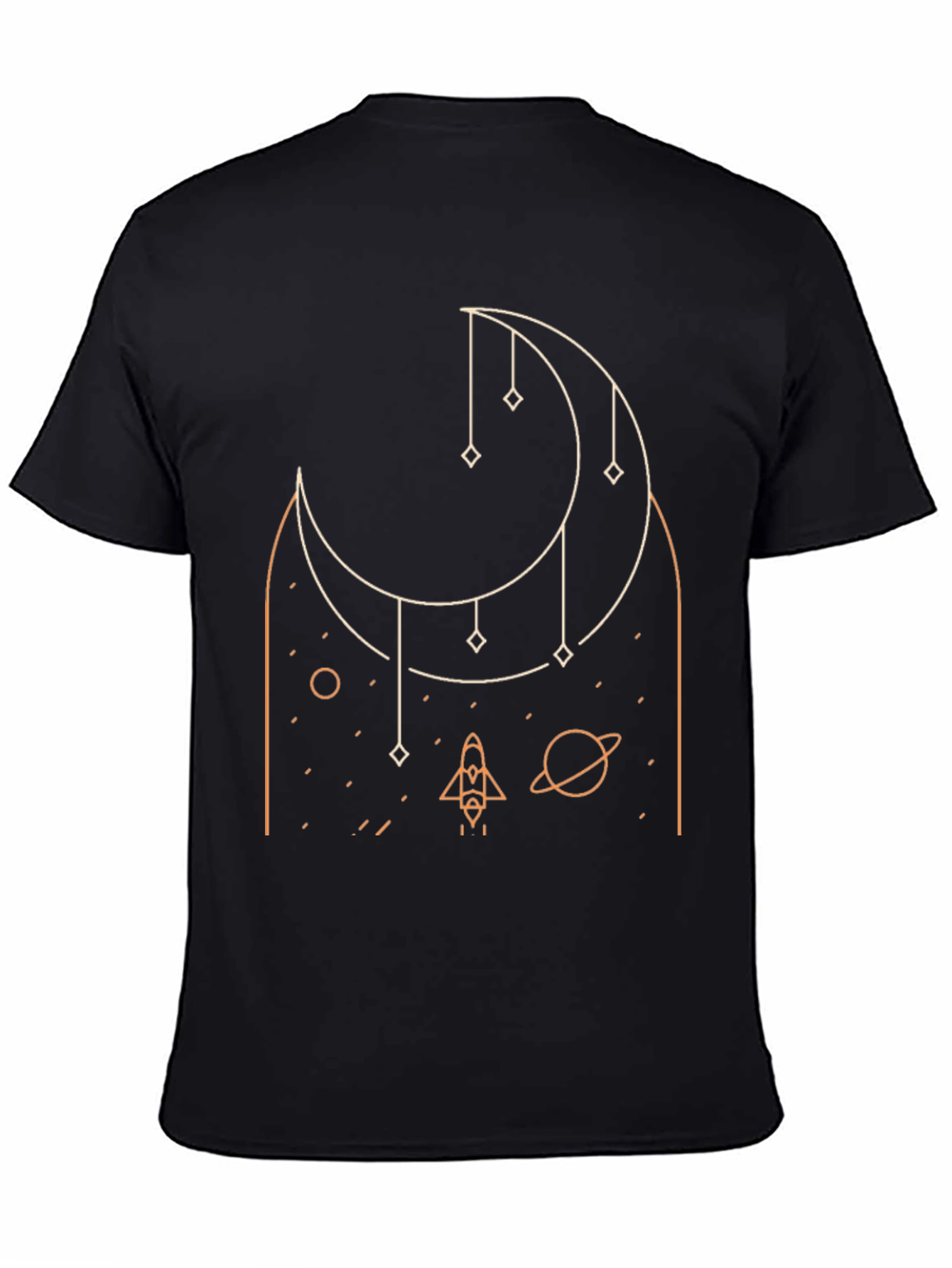 Cosmic Dreams Black Graphic Tee