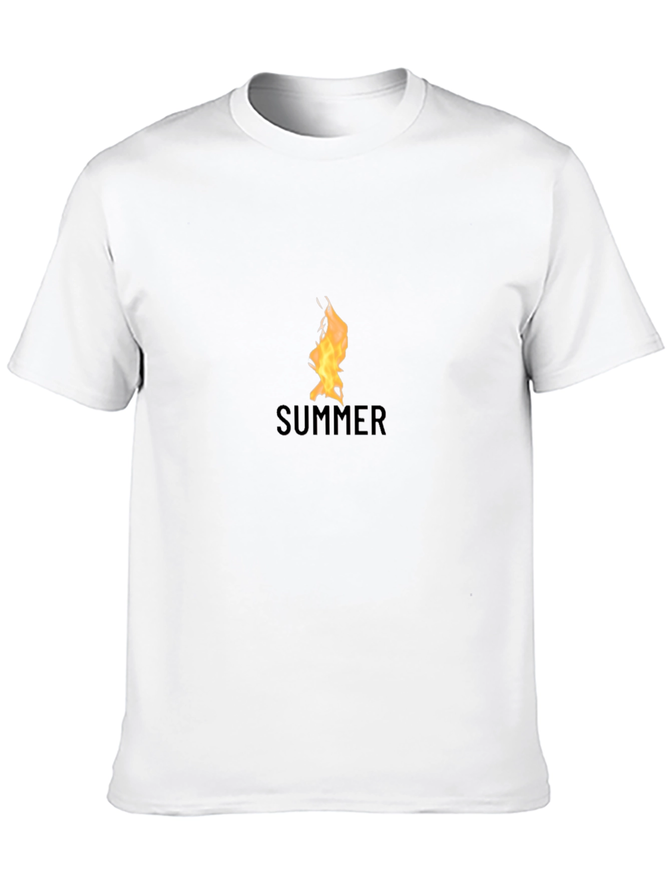 Summer Flame Graphic Black T-Shirt