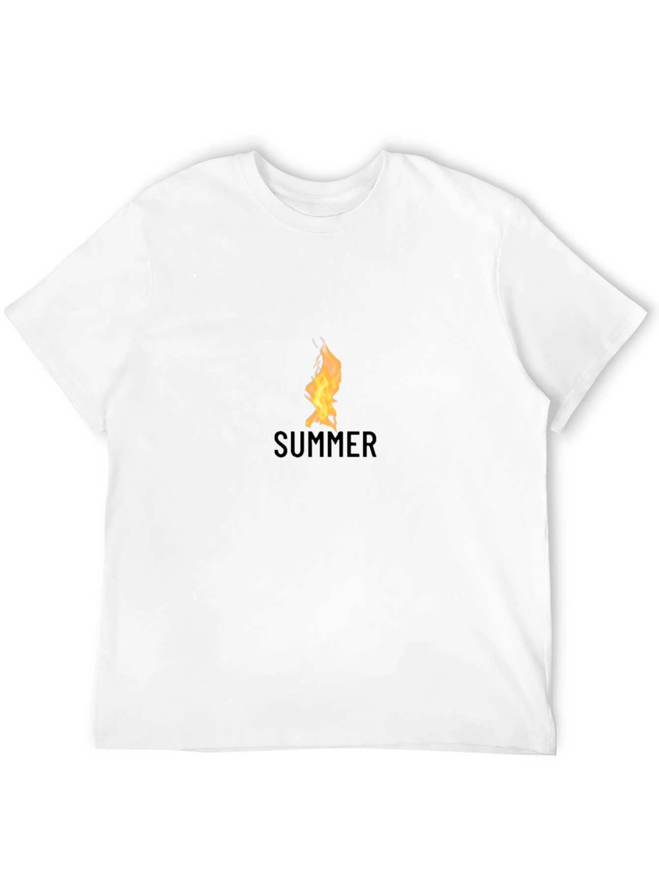 Summer Flame Graphic Black T-Shirt