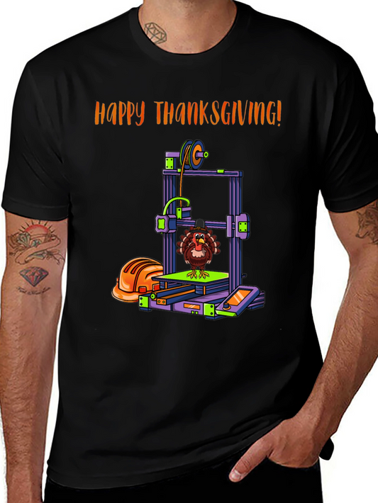 Happy Thanksgiving 3D Printer Turkey T-Shirt