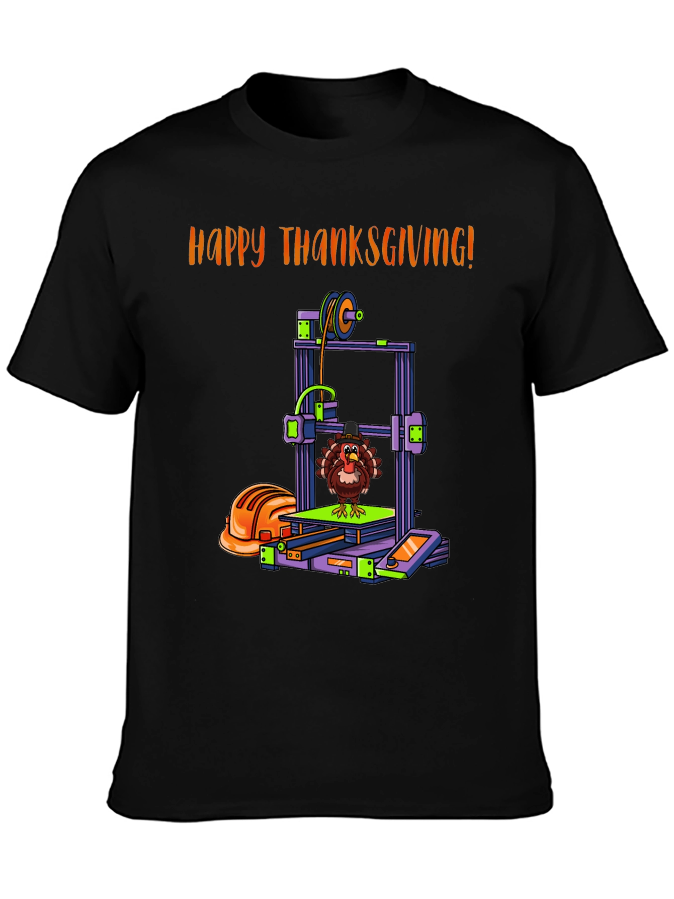 Happy Thanksgiving 3D Printer Turkey T-Shirt