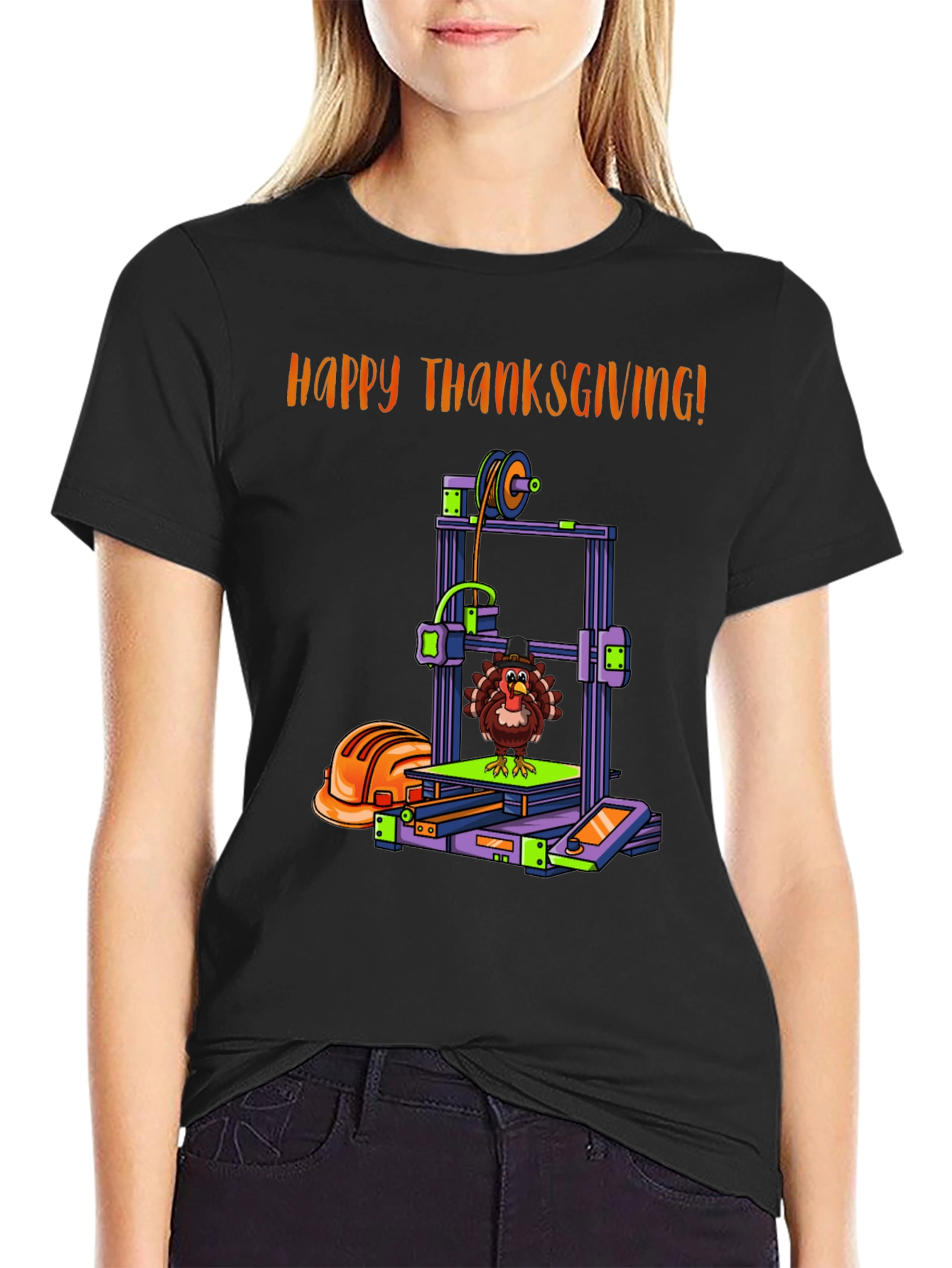 Happy Thanksgiving 3D Printer Turkey T-Shirt