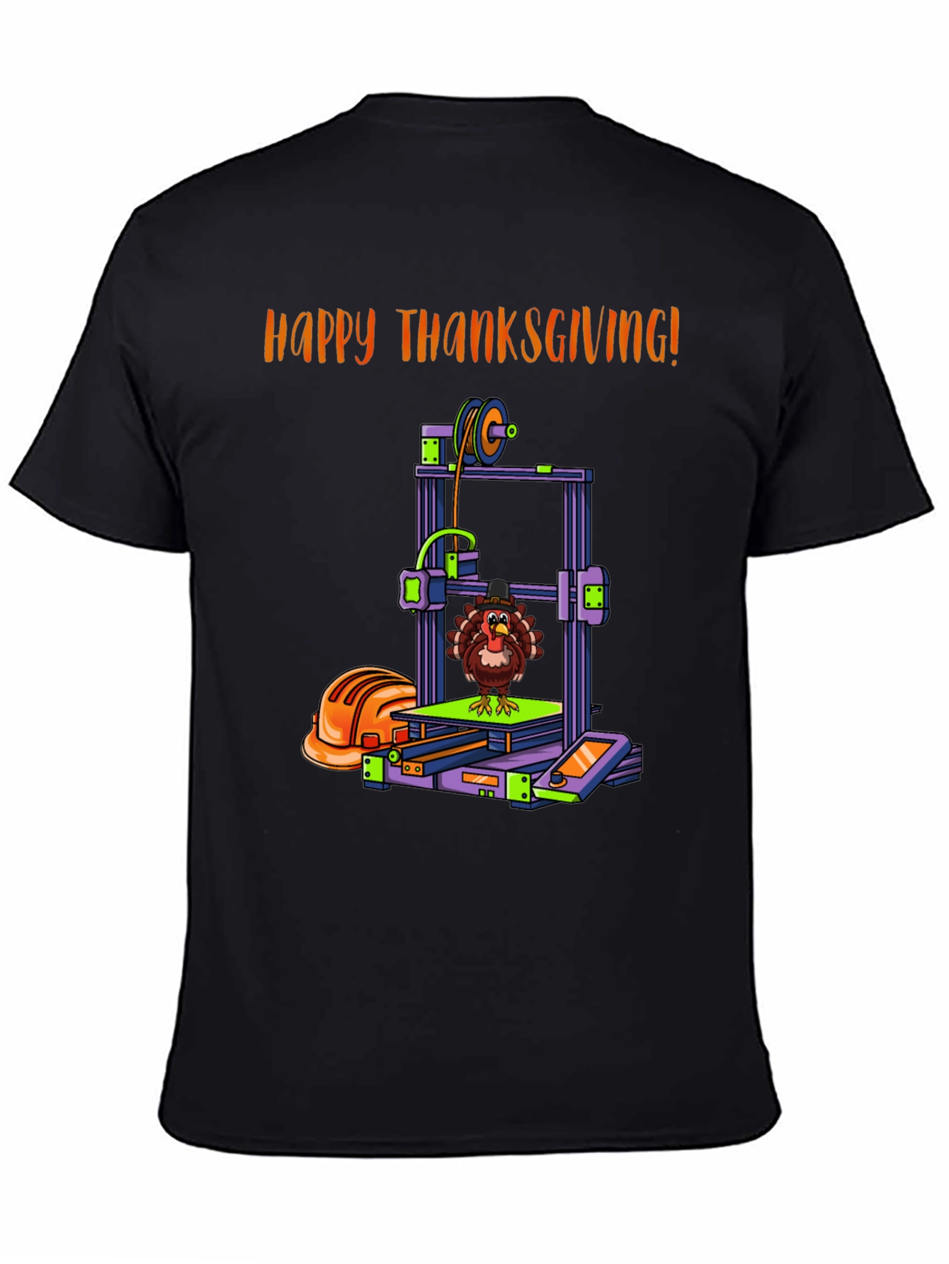 Happy Thanksgiving 3D Printer Turkey T-Shirt