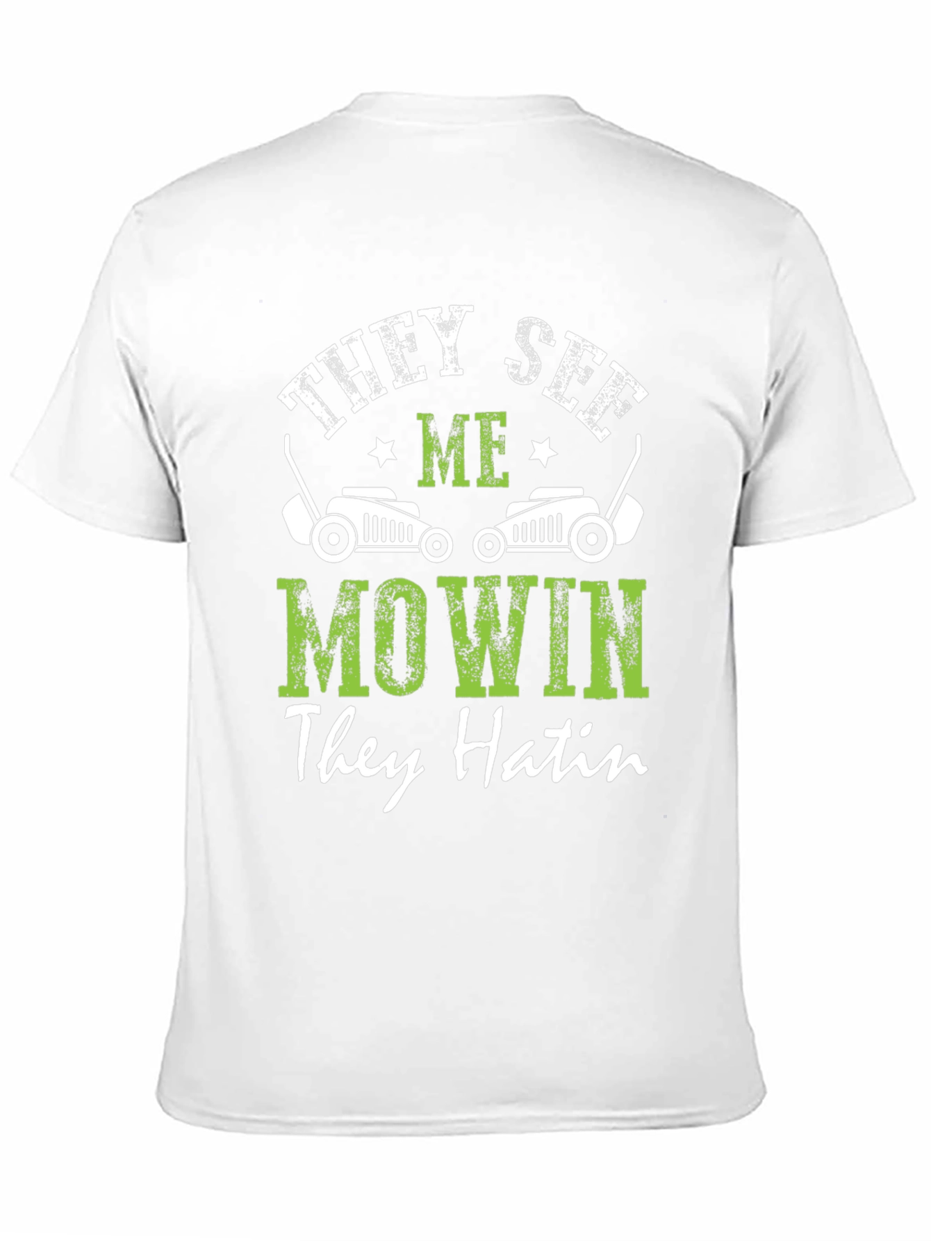 They See Me Mowin Mens Black Graphic Tee