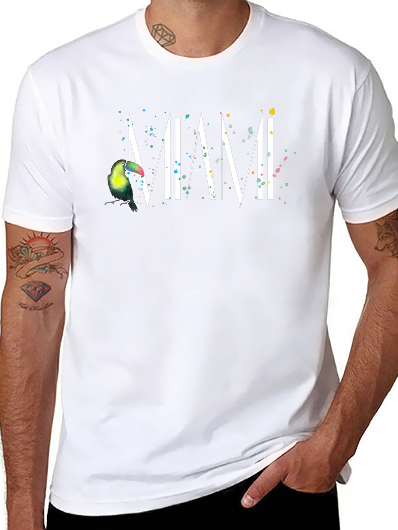 Miami Toucan Black T-Shirt