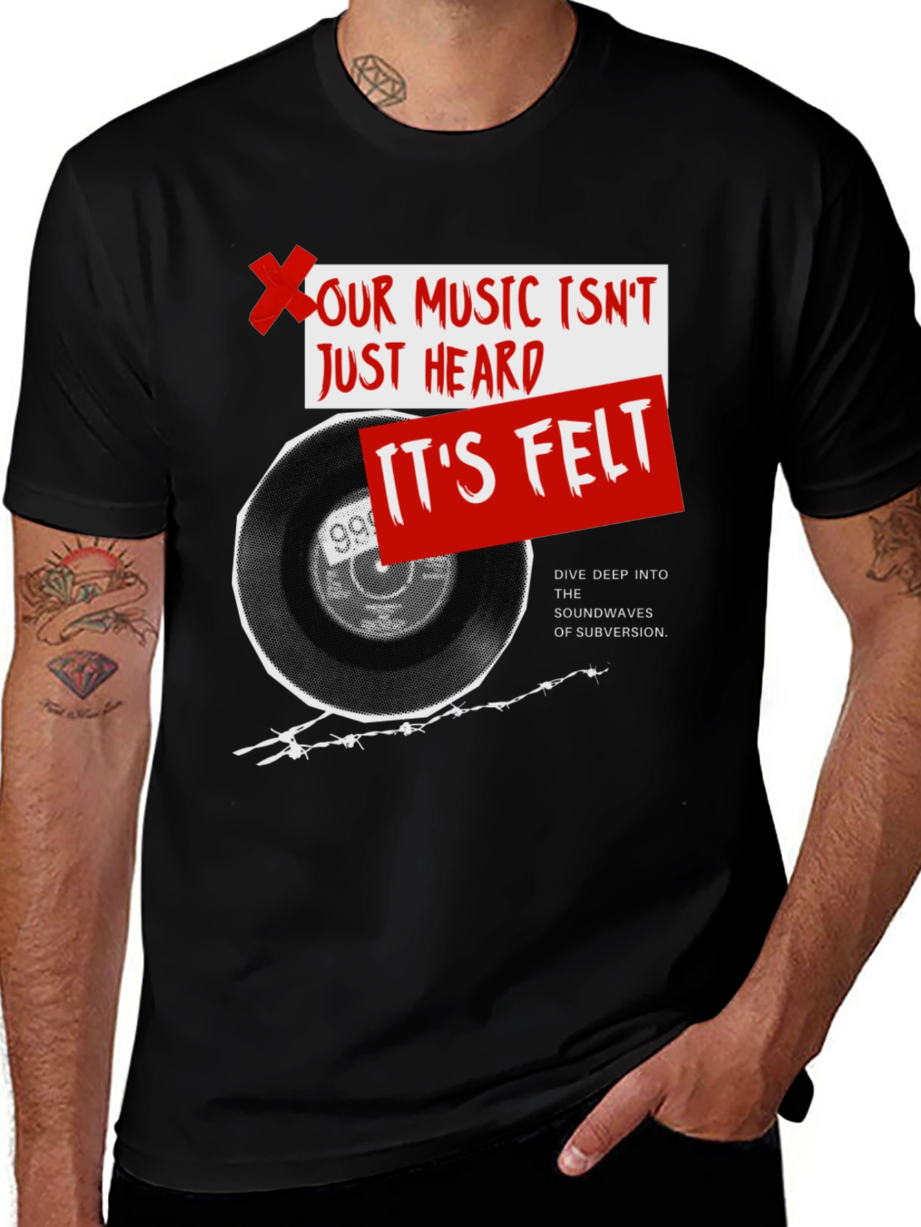Music is Felt Graphic T-Shirt