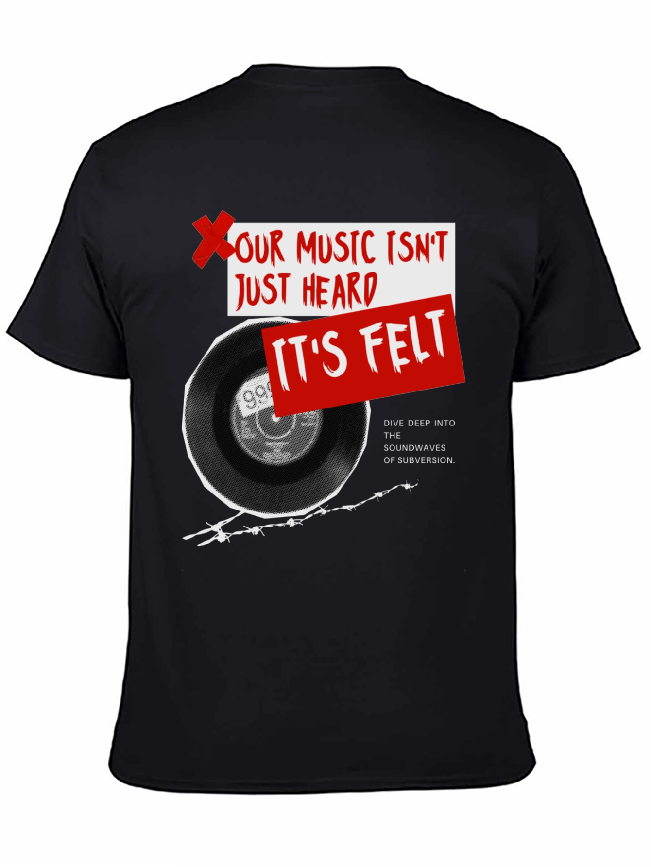 Music is Felt Graphic T-Shirt
