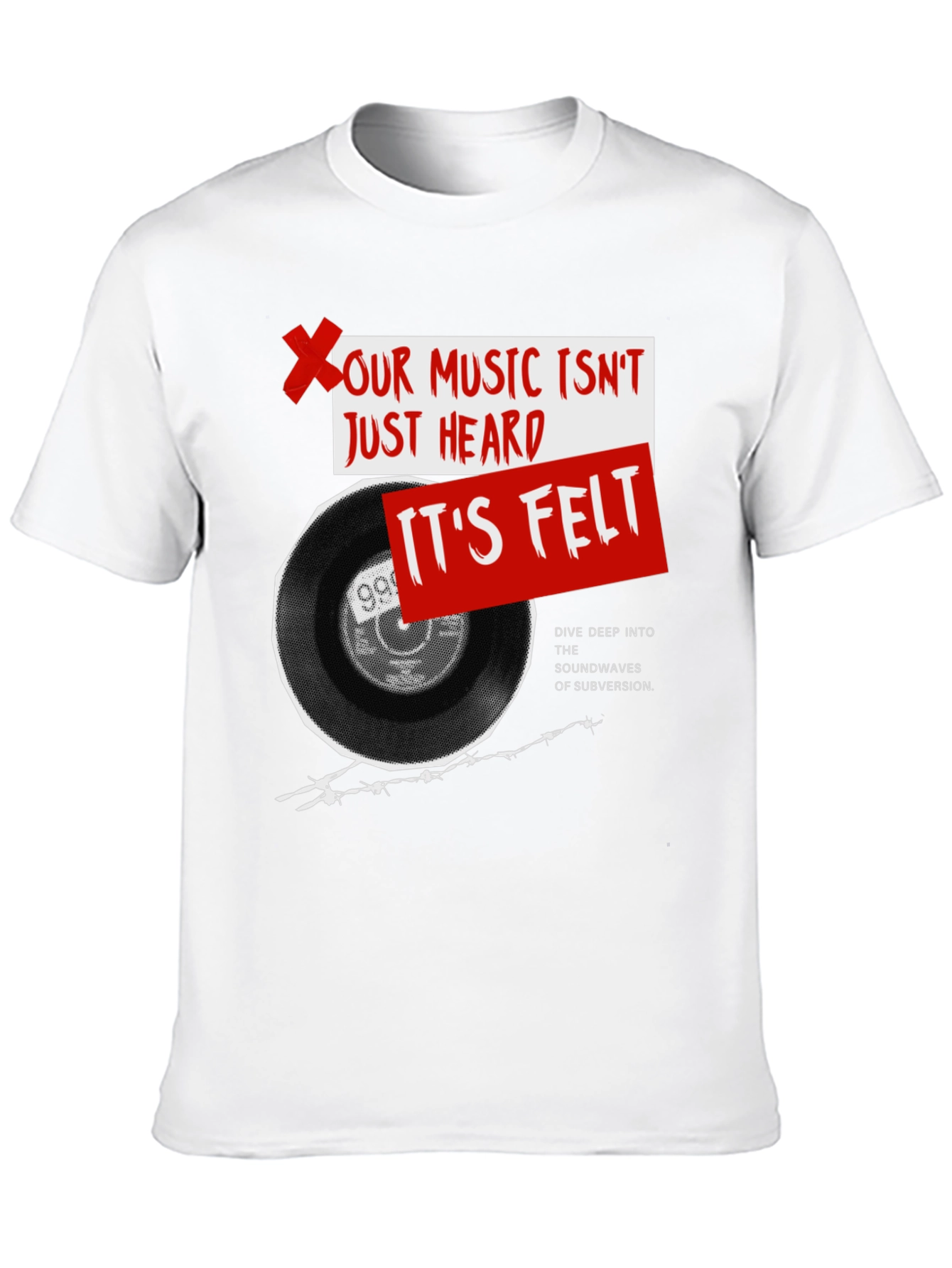 Music is Felt Graphic T-Shirt