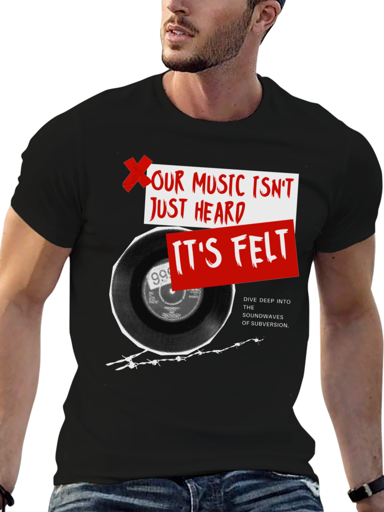 Music is Felt Graphic T-Shirt