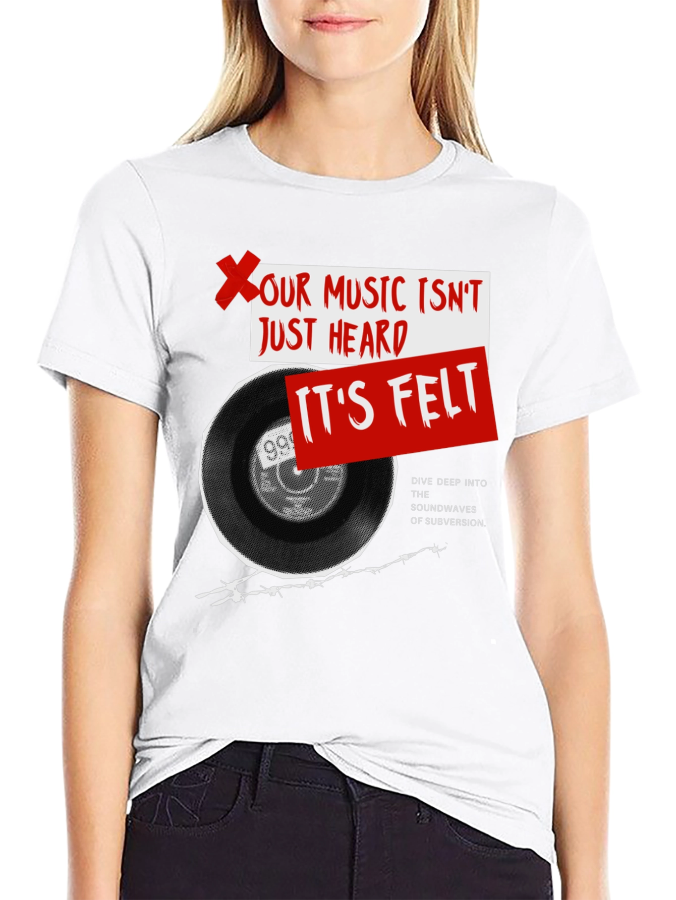 Music is Felt Graphic T-Shirt